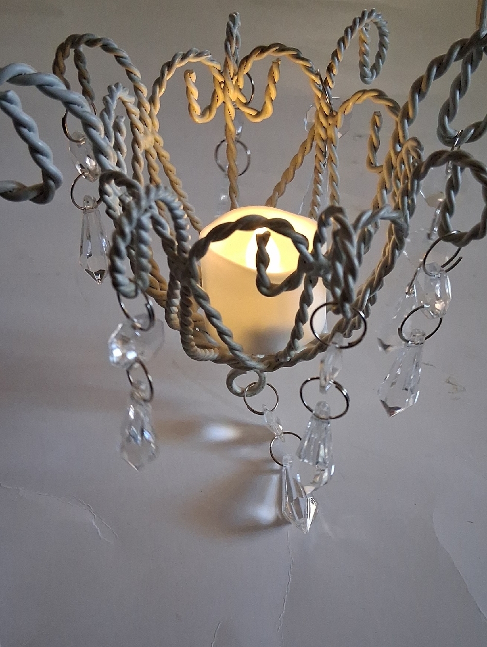 Mini Chandelier with Crystal Drops - Picture 7 of 8